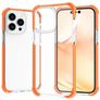 Mobigear Full Bumper iPhone 14 Pro Hoesje Hardcase Backcover Shockproof - Transparant / Oranje