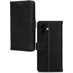 Mobilize Premium Gelly iPhone 16 Hoesje Bookcase Portemonnee - Zwart