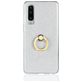 Mobigear Glitter Ring Huawei P30 Hoesje Flexibel TPU Backcover met Ringhouder - Zilver