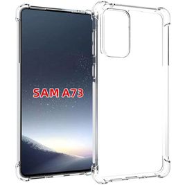 Mobigear Cushion Doorzichtig Samsung Galaxy A73 Hoesje Flexibel TPU Backcover Shockproof - Transparant