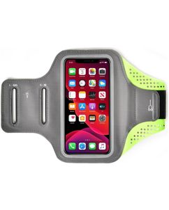 Mobigear Easy Fit Telefoonhouder Hardlopen Neopreen Sport Hoesje Sportarmband - Medium - Groen