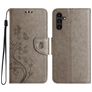 Mobigear Flowers Samsung Galaxy A36 Hoesje Bookcase Portemonnee - Grijs