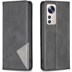 Mobigear Rhombus slim Xiaomi 12 Lite Hoesje Bookcase - Zwart
