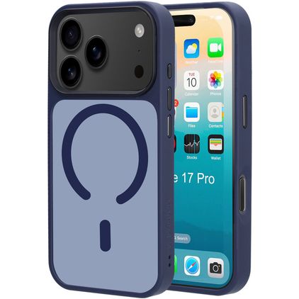 Mobiparts Hardcover iPhone 17 Pro MagSafe Hoesje Hardcase Backcover - Satin Blue