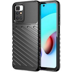 Mobigear Groove Xiaomi Redmi 10 4G Hoesje Flexibel TPU Backcover - Zwart