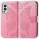 Mobigear Butterfly OnePlus Nord 2 Hoesje Bookcase Portemonnee - Roze