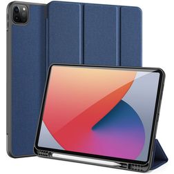 Dux Ducis Domo iPad Pro 12.9 Inch (2021) Hoes Bookcase + Stylus Houder - Blauw