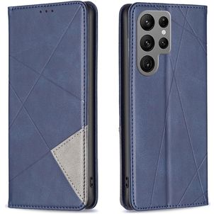 Mobigear Rhombus Slim Samsung Galaxy S25 Ultra Hoesje Bookcase - Blauw