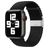 Mobigear Braided Nylon Apple Watch Bandje Klemsluiting - 42/41/40/38 mm - Zwart