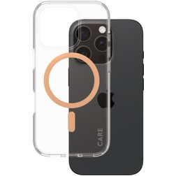 CARE by PanzerGlass Flagship iPhone 16 Pro MagSafe Hoesje Hardcase Backcover - Peachy
