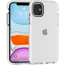 Mobigear Full Bumper iPhone 11 Hoesje Hardcase Backcover Shockproof - Wit / Transparant