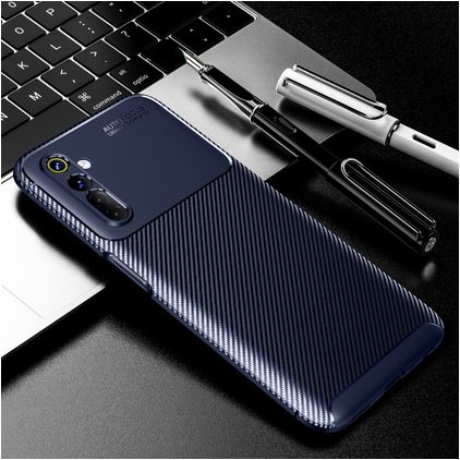 Mobigear Racing Realme 6 Hoesje Flexibel TPU Backcover - Blauw