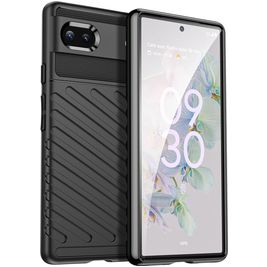 Mobigear Groove Google Pixel 6a Hoesje Flexibel TPU Backcover - Zwart