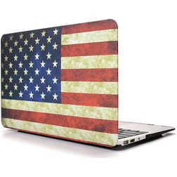 Mobigear Design MacBook Air 13 Inch (2010-2019) Hoes Hardshell Laptopcover MacBook Case - US Flag - Model A1369 / A1466