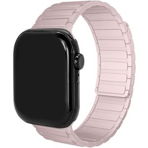 Mobilize Magnetic Siliconen Apple Watch Bandje Magneetsluiting - 49/46/45/44 mm - Roze
