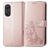 Mobigear Clover OPPO Reno 8T 4G Hoesje Bookcase Portemonnee - Roségoud