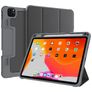 Mutural Tri-Fold Tough iPad Pro 11 Inch (2022) Hoes Bookcase + Stylus Houder - Zwart