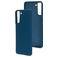 Mobiparts Samsung Galaxy S21 Plus Siliconen Hoesje Backcover - Blueberry Blue