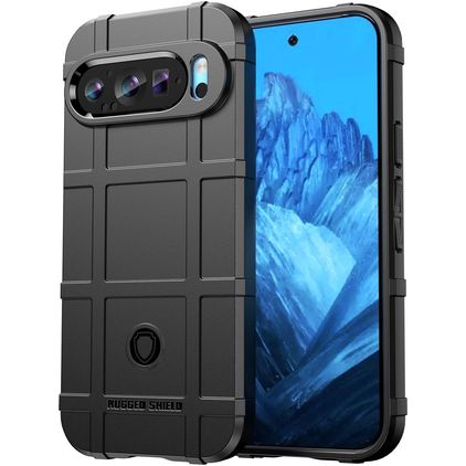 Mobigear Rugged Shield Google Pixel 9 Hoesje Flexibel TPU Backcover Shockproof - Zwart