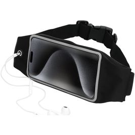 Mobiparts Comfort Fit Belt Telefoonhouder Hardlopen iPhone 15 Pro Max Sport Hoesje Neopreen Heuptas - Zwart