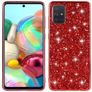 Mobigear Glitter Samsung Galaxy A73 Hoesje Hardcase Backcover - Rood