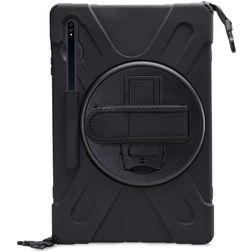Xccess Survivor All-round Samsung Galaxy Tab S7 Plus Hoes Hard Kunststof,Siliconen Backcover + Schouderband + Standaard - Zwart