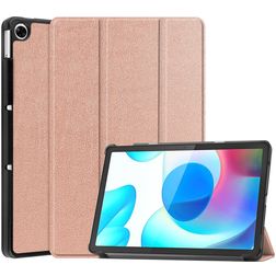 Mobigear Tri-Fold Realme Pad 10.4 (2021) Hoes Bookcase - Roségoud