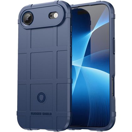 Mobigear Rugged Shield iPhone Air Hoesje Flexibel TPU Backcover Shockproof - Blauw