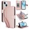 Mobigear Wallet iPhone 15 Hoesje Bookcase Portemonnee - Roségoud