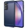 Mobigear Brushed Slim Samsung Galaxy A55 Hoesje Flexibel TPU Backcover - Blauw