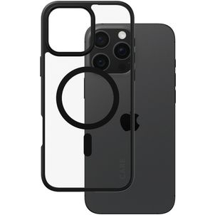 CARE by PanzerGlass Flagship iPhone 16 Pro Max MagSafe Hoesje Hardcase Backcover - Transparant / Zwart