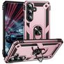 Mobigear Armor ring Samsung Galaxy S25 FE Hoesje Hardcase Backcover Shockproof met Ringhouder - Roségoud