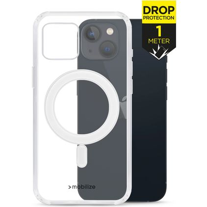 Mobilize Naked Protection Doorzichtig iPhone 13 Mini MagSafe Hoesje Hardcase Backcover Shockproof - Transparant