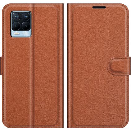 Mobigear Classic Realme 8 Pro Hoesje Bookcase Portemonnee - Cognac