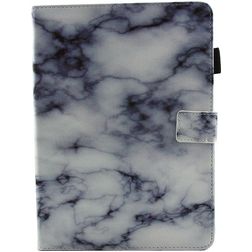 Mobigear Marble iPad 6 (2018) Hoes Bookcase - White Marble