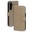 Mobiparts Samsung Galaxy A35 Hoesje Echt Leer Bookcase Portemonnee - Taupe