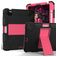 Mobigear ShieldStand iPad Air 5 (2022) Hoes Hard Kunststof,Siliconen Backcover + Stylus Houder + Standaard - Zwart / Roze