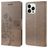 Mobigear Flowers iPhone 14 Pro Max Hoesje Bookcase Portemonnee - Grijs