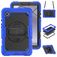 Mobigear SureGrip Xtreme Samsung Galaxy Tab A9 (2023) Hoes Hard Kunststof,Siliconen Backcover + Schouderband + Standaard - Blauw