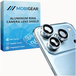 Mobigear Single Lens iPhone 18 Pro Glazen Camera Lens Protector - Case Friendly - Light Blue
