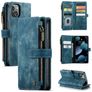Caseme C30 iPhone 13 Hoesje Bookcase Portemonnee - Blauw
