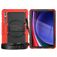 Mobigear SureGrip Xtreme Samsung Galaxy Tab S9 Ultra Hoes Hard kunststof / Siliconen Backcover + Schouderband + Standaard - Zwart / Rood