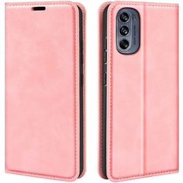 Mobigear Retro Slim Motorola Moto G62 Hoesje Bookcase Portemonnee - Roze