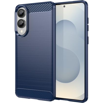 Mobigear Brushed Slim Samsung Galaxy S25 Edge Hoesje Flexibel TPU Backcover - Blauw