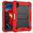 Mobigear ShieldStand iPad Mini 7 (2024) Hoes Hard Kunststof,Siliconen Backcover + Stylus Houder + Standaard - Zwart / Rood