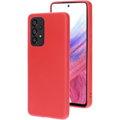 Mobiparts Samsung Galaxy A53 Siliconen Hoesje Backcover - Scarlet Red