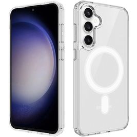 Mobigear Shockproof Doorzichtig Samsung Galaxy S24 FE MagSafe Hoesje Hardcase Backcover - Transparant