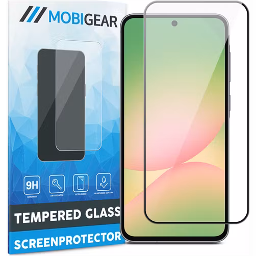 Mobigear Premium Samsung Galaxy A56 Glazen Screenprotector - Case Friendly - Zwart