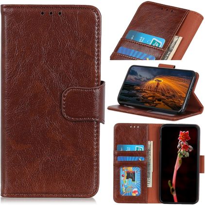 Mobigear Classy Nokia C21 Plus Hoesje Bookcase Portemonnee - Bruin