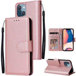 Mobigear Wallet iPhone 14 Plus Hoesje Bookcase Portemonnee - Roségoud